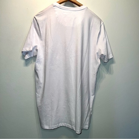 Free Planet Mens Small Love Is Love Rainbow Pocket LTBGQ Crewneck White T Shirt - Picture 7 of 7